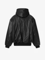 Fear of God Leather Hooded Bomber Jacket
