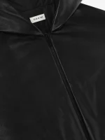 Fear of God Leather Hooded Bomber Jacket